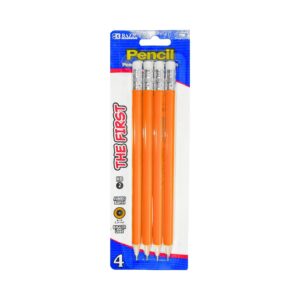 4pk The First Jumbo Premium #2 Yellow Pencil 'Bazic' [ZERO RATED]