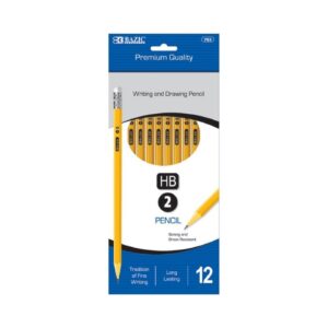 12pk #2 Premium Yellow Pencil 'Bazic' [ZERO RATED]