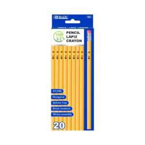 20pk #2 Yellow Pencil 'Bazic' [ZERO RATED]