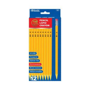 12pk #2 Pre-Sharpened Yellow Pencil [ZERO RATED]