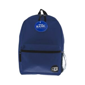 16" Navy Blue Basic Backpack 'Bazic' [ZERO RATED]