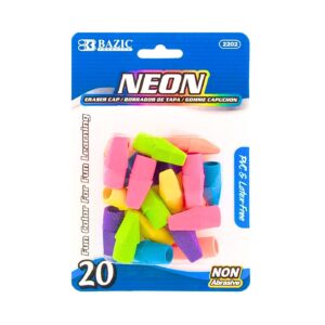 20pk Neon Eraser Top 'Bazic' [ZERO RATED]