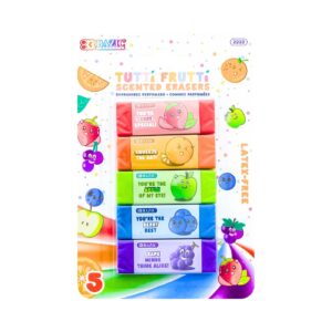 5pk Tutti Frutti Scented Erasers 'Bazic' [ZERO RATED]