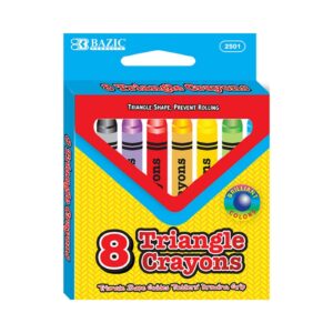 8 Color Premium Quality Triangle Crayon 'Bazic' [ZERO RATED]