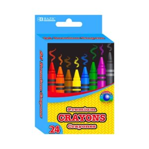 24ct Premium Quality Color Crayon 'Bazic' [ZERO RATED]