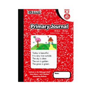 100ct Primary Journal Marble Composition Book K-2  'Bazic' [ZERO RATED]