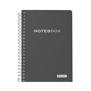 100ct 5" x 7" Poly Cover Personal / Assignment Spiral Notebook 'Bazic' [ZERO RATED]