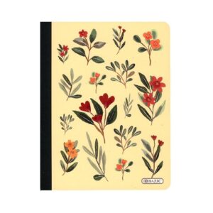 100ct Floral College Ruled Composition Book 'Bazic' [ZERO RATED]