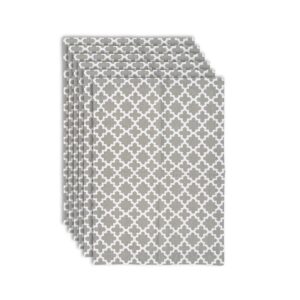 6pc Gray Lattice Placemat Set