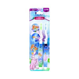 2pk Soft Toothbrush w/ Cap 'Princess'