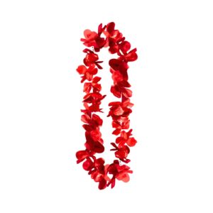 Metallic Red Flower Lei