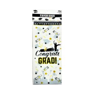 20pk 5" x 10.2" Graduation Party Favor Bags