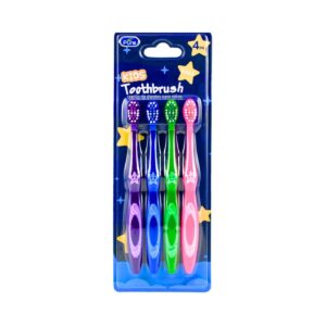 4pk Kids' Toothbrush w/ Star Design