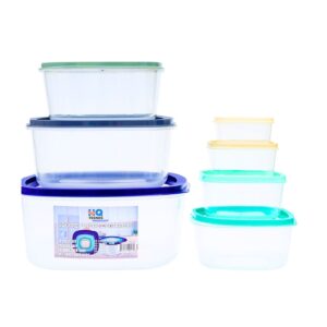 7pc Assorted Size Square Food Container w/ Lid