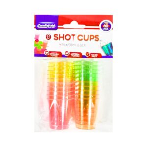 20pc 1oz Plastic Colored Shot Glass