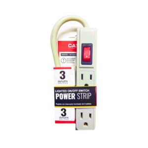 3 Outlet Gray Power Strip