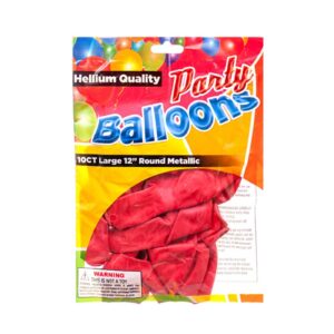 10ct 12" Pearlized Metallic Red Balloon
