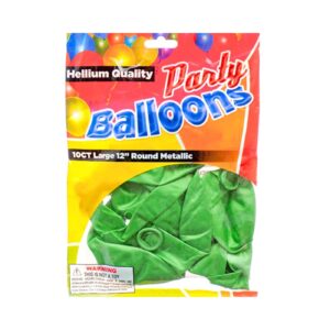 10ct 12" Pearlized Metallic Green Balloon
