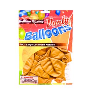 10ct 12" Pearlized Metallic Gold Balloon
