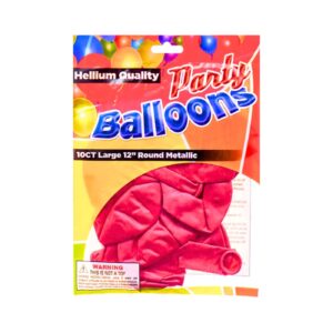 10ct 12" Pearlized Metallic Hot Pink Balloon