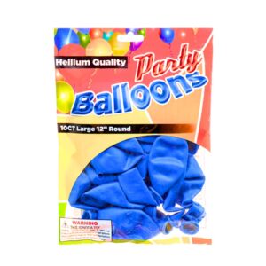 10ct 12" Standard Royal Blue Balloon (Helium Quality)