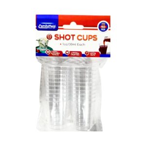 20pc 20ml Plastic Clear Shot Glass