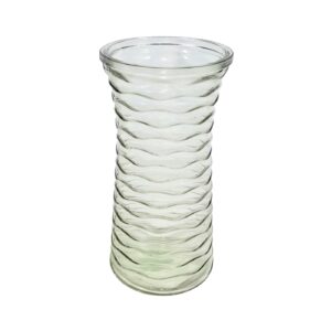 8.5" x 4" Glass Vase w/ Wave Designs