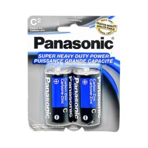 2pk 'C' Super Heavy Duty Batteries 'Panasonic'