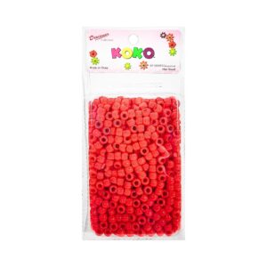 1000pc Red Small Round Hair Beads