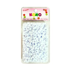 1000pc Small White Round Hair Beads
