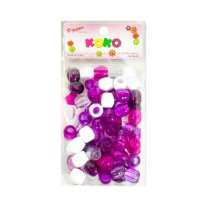 Purple Mix Big Hair Beads