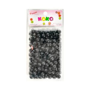 Black Medium Hair Beads