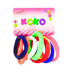 8pc Small Asst Color Elastic Band w/out Metal