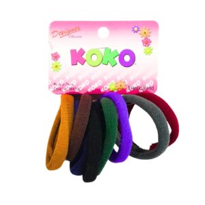 8pc Small Dark Elastic Band w/out Metal