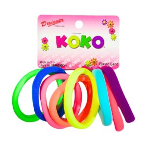 8pc Small Neon Elastic Band w/out Metal
