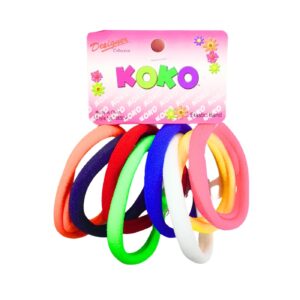 8pc Medium Asst Color Elastic Bands w/out Metal