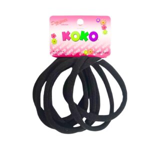 6pc Black Elastic Band