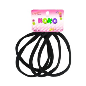 4pc Thick Black Elastic Band