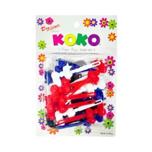 20pc 4-Color Twisted Ribbon Shaped Barrettes