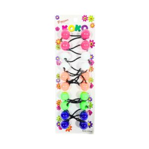 10pk Neon Color Ball Ponytail