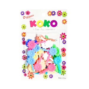 40pk Pastel Color Daisy Baby Hair Barrettes