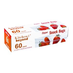 60ct 6.5" x 3.25" Snack Bag w/ Zipper