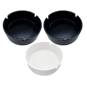 3pc 3" x 1.4" Plastic Ashtray