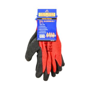 1pr 10 Gauge X-Large Red Knit Latex Coat Gloves