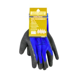 1pr 10 Gauge X-Large Blue Knit Latex Coat Gloves 'Tuff Gard'
