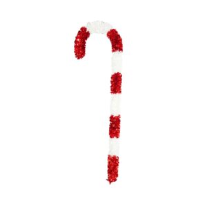 35" Tinsel Covered Candy Cane Ornament