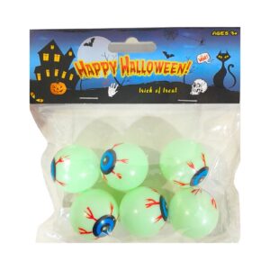6pk Glow in the Dark Halloween Eyeballs