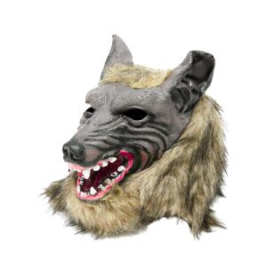 Rubber Halloween Wolf  Mask w/Fur