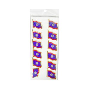 12pk Belize Flag Pins