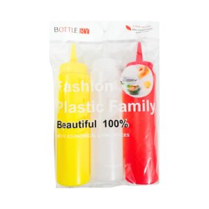 3pk 8"x2.25" Condiments Bottle